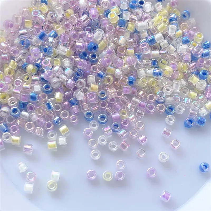 Glass Beads 2mm Delica Illusory Colors Silver Lined Crystal Miyuki Beads For DIY Jewelry Making Earrings Bracelet Craft