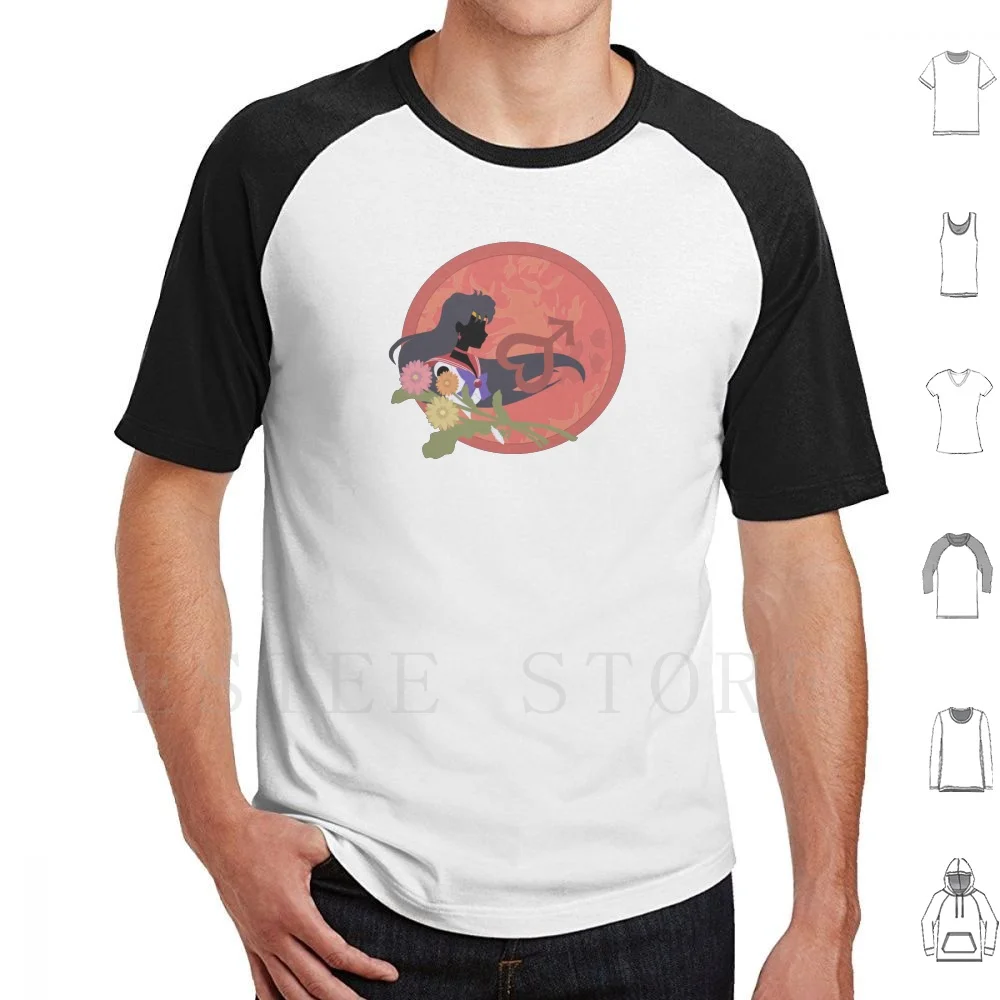 Planet Cameo T Shirt Uomo Cotone 6Xl Sailor Crystal Hino Sailor Senshi Planet Anime Nerd Geek Cameo Silhouette Manga Retro Sm