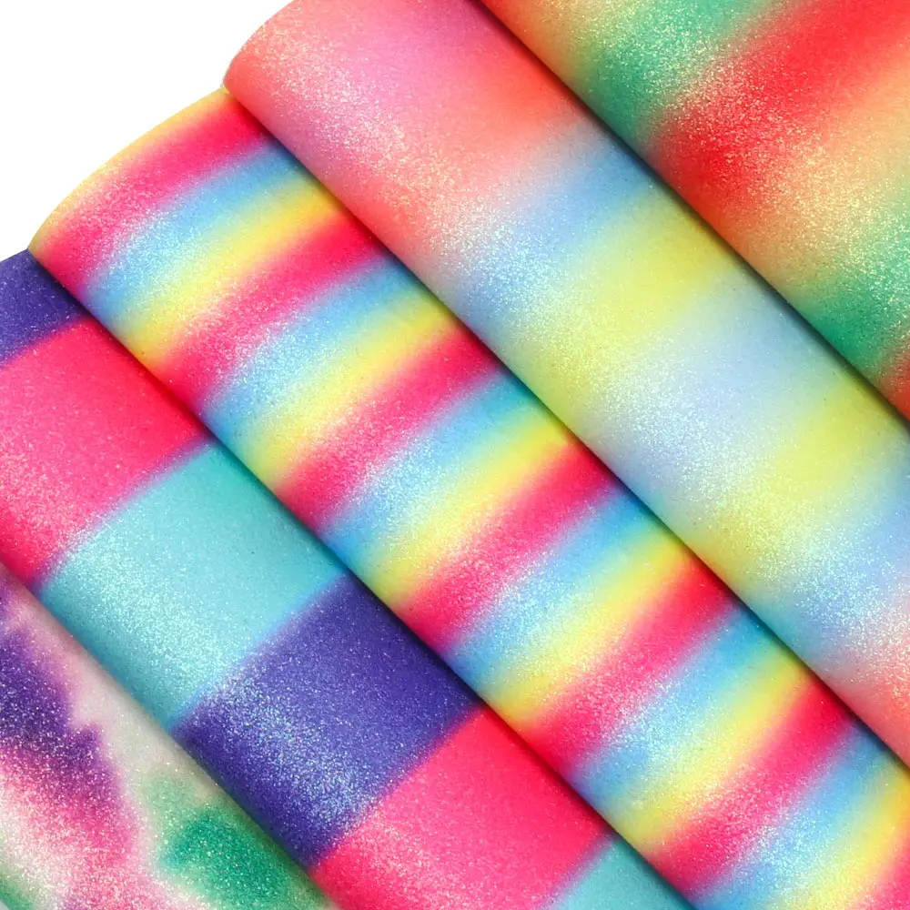 IBOWS 5 шт. 22*30 см блестящие синтетические кожаные радужные искусственная кожа с тиснением DIY бант для волос сумки аксессуары ручной работы материал