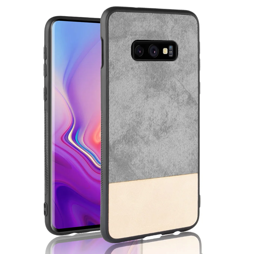 ТПУ + ПУ ПК сшитый контрастный джинсовый кожаный чехол для телефона samsung J2 J4 J6 J8 Plus