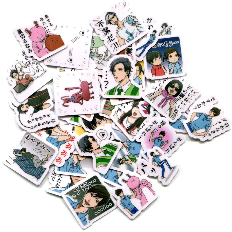 40pcs Stickers Life Lessons With Uramichi Oniisan Omota Uramichi Accessories 3cm Costume Props Aliexpress