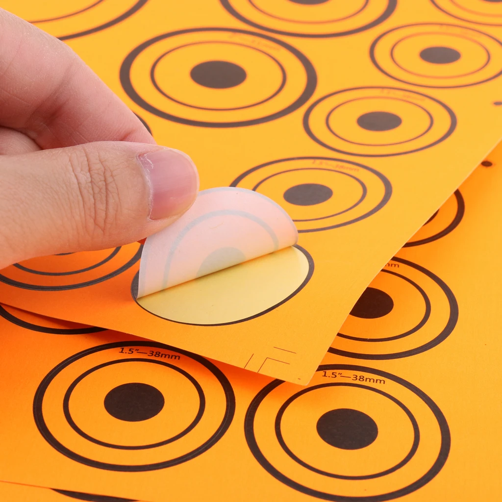 10 листов флуоресцентной толстой бумаги съемки наклейки мишень 1,5 ", 2", 3"