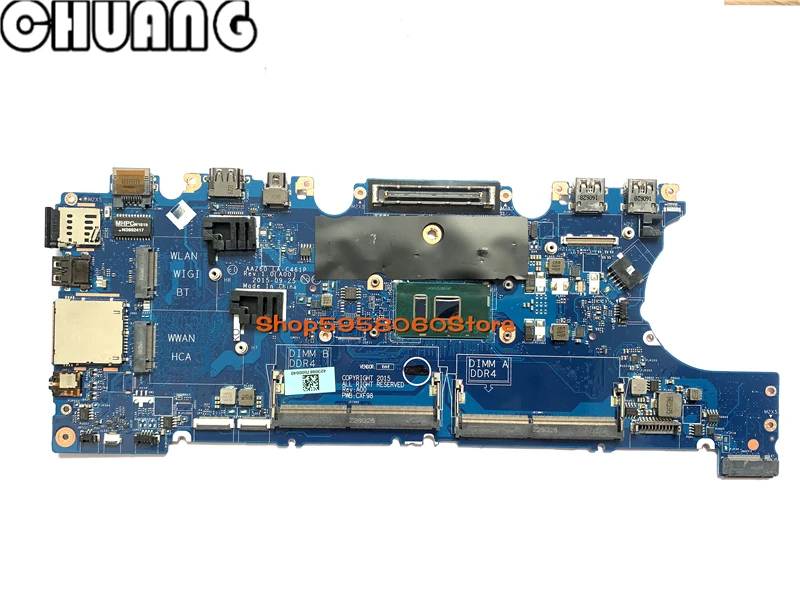 Материнская плата для ноутбука DELL Latitude E7470 с SR2F1 i7-6600U CPU CN-0VNKRJ 0VNKRJ AAZ60 LA-C461P DDR4 100%