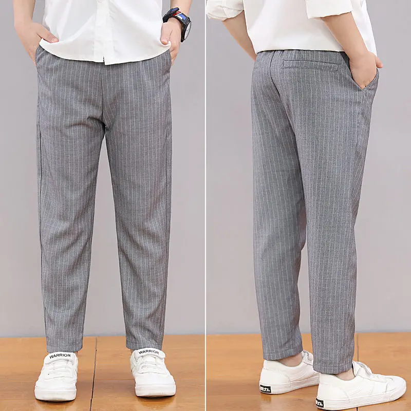

New Children Clothing Korean Version Boys Stripped Design Harem Pants Comfort Soft Loose Pant Casual Leisure Pants Trousers C77