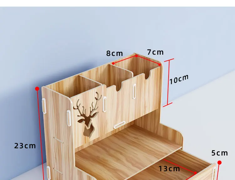 Деревянный Настольный органайзер, многофункциональный держатель для ручек DIY, настольный стационарный стеллаж для хранения товаров для дома и офиса