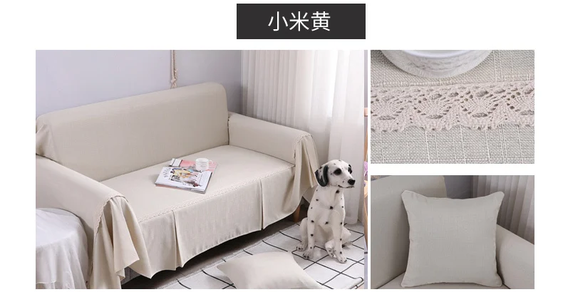 Yaapeet Sofa Cover Solid Color Universal Sofa Towel All-inclusive Dust Couch Cover Home Decoration Slipcover 1/2/3/4-seater