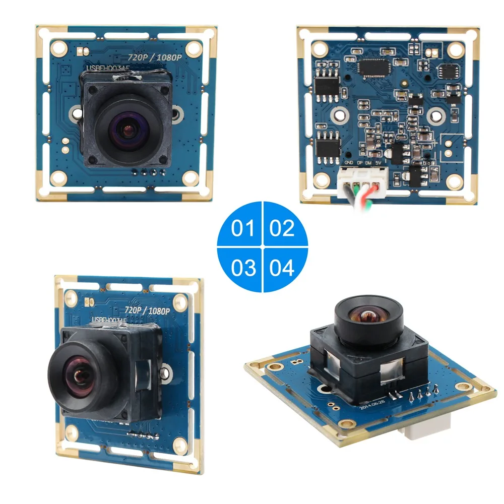 ELP 1080P AF 120fps CMOS OV2710 Цветной Объектив с нулевым искажением Автофокус USB веб камера