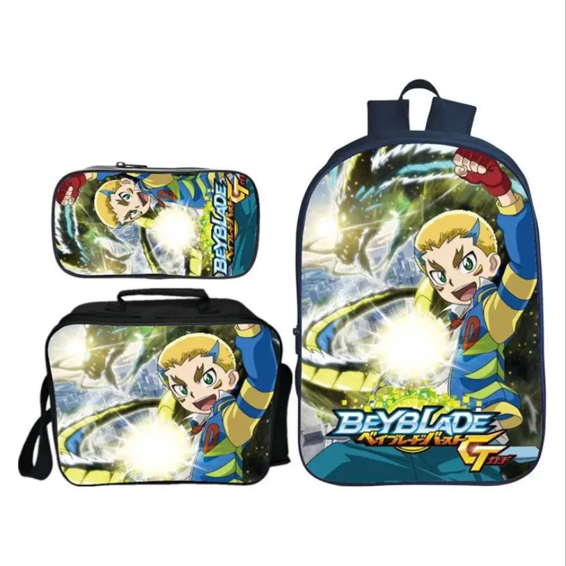 photo color Новое поступление, 3 шт./компл., школьный рюкзак с принтом Beyblade Burst для мальчиков-подростков, классные детские школьные сумки с героями мультфильмов, Детские ранцы - Цвет: photo color