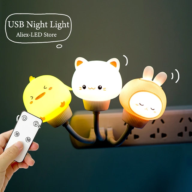 Lampe de Chevet LED sans Fil, Veilleuse Enfant avec Télécommande