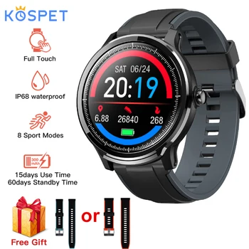 

KOSPET Probe Smart watch Men IP68 Waterproof 1.3'' Full Touch Round Screen Bluetooth 4.2 Heart rate Pedometer Smartwatch Women