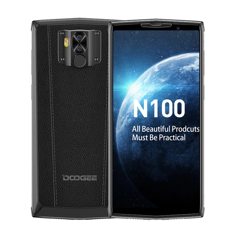 10000 мАч батарея Doogee N100 мобильный телефон 5,9 дюймов FHD+ Дисплей 21 Мп+ 8 Мп камера 4 Гб 64 Гб Восьмиядерный MT6763 4G LTE смартфон - Цвет: Standard bundle