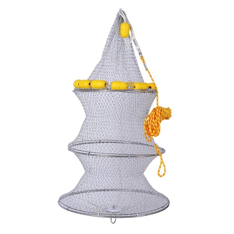

Stainless Steel Fish Crab Cage Strong Horse Line Multi-float Sea Fish Landing Net