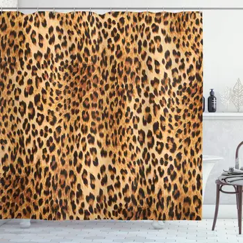 

Animal Print Collection, Wild Animal Leopard Skin Pattern Wildlife Inspired Stylish Modern Illustration, Polyester Fabric