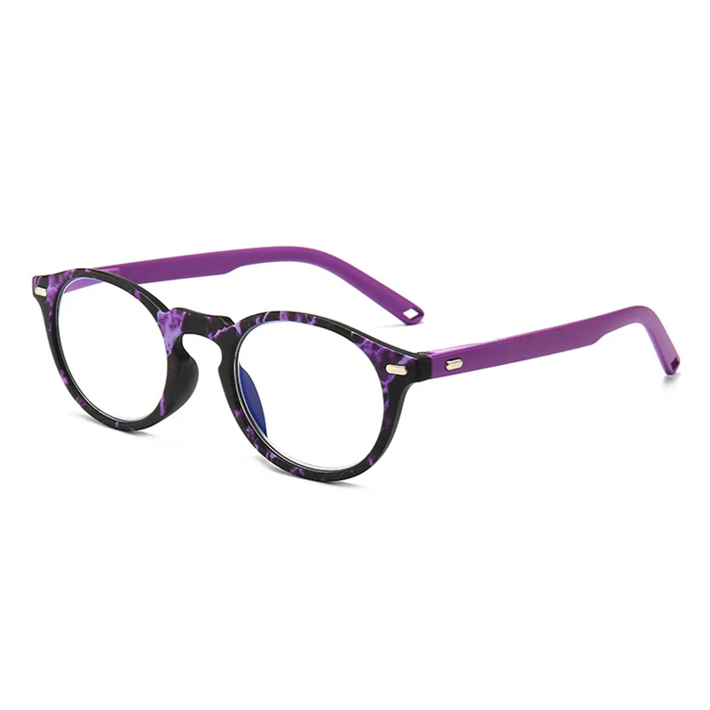 Purple RBENN, новые модные женские очки для чтения, синий светильник, блокирующий считыватель для дам с диоптриями 0,75 1,25 1,75 2,25 2,75 3,75 - Цвет оправы: Purple