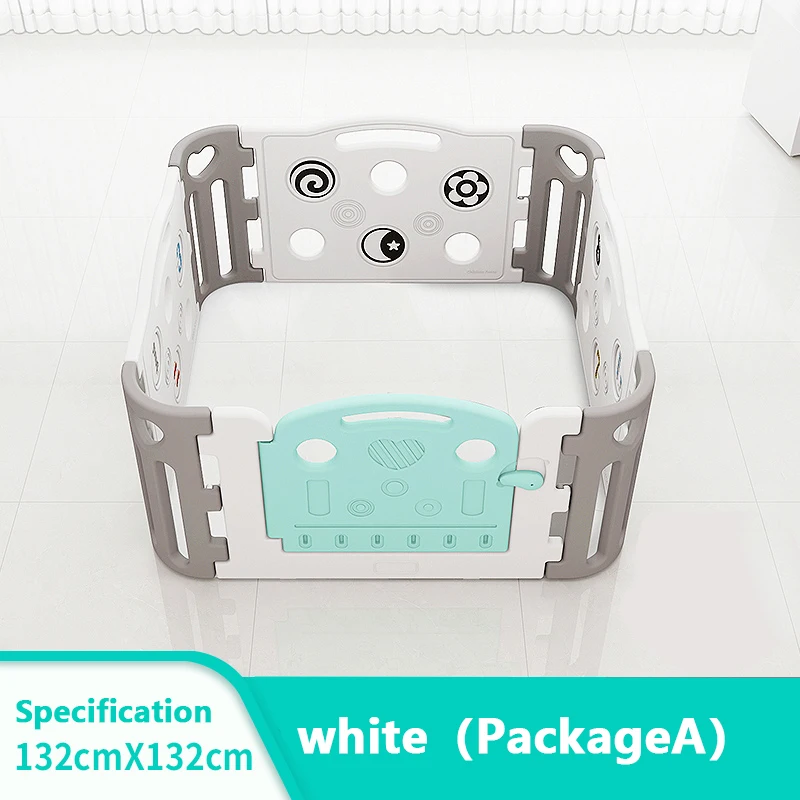 White132x132cm Baby Playpen For Newborn Baby Fence Playpen For Children Pool Balls For Baby Pool Children Playpen Kids Safety Barrier Play Yard - Цвет: White132x132cm