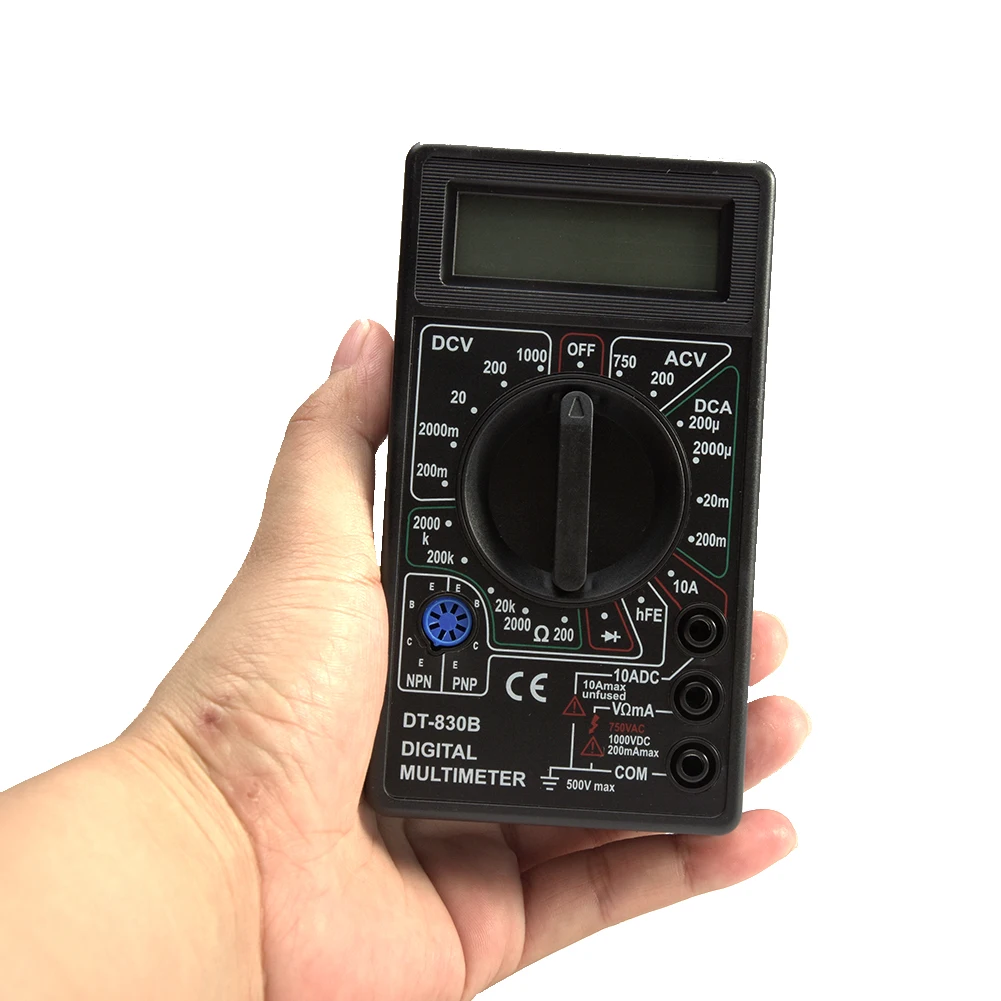 DT-830B ручной Омметр практичный мультиметр Цифровой пластиковый ручной тестовый вольтметр Мини ЖК-дисплей Авто Диапазон Вольт Тест er