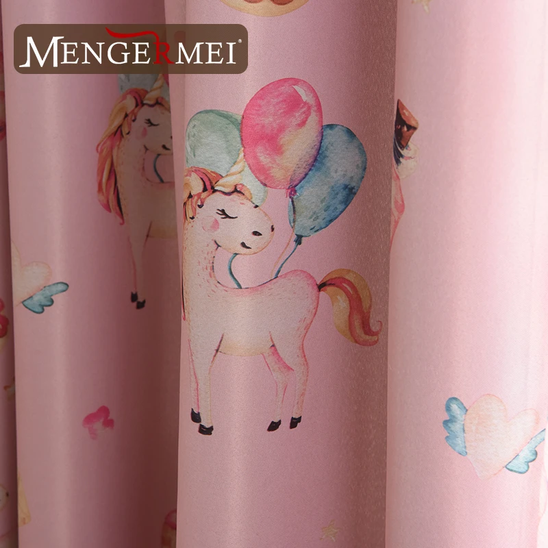 MENGERMEI Единорог занавески гостиная детские шторы для гостиной спальни детей