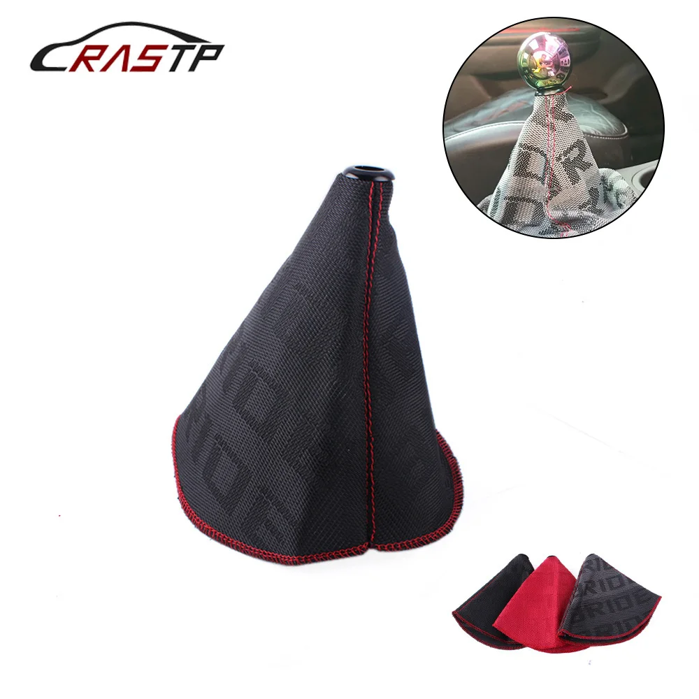 

JDM Style Bride Canvas Universal Shift Lever Knob Boot Cover Racing Shift Knob Collars RS-SFN059