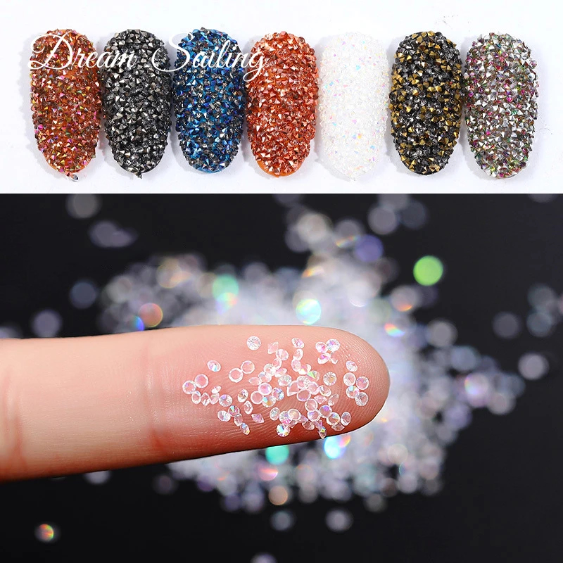 マイクロネイルダイヤモンド Diy 日本爪ラインストーンクリスタル以外の修正プログラムの接着剤を必要とネイルアートデコレーションマニキュアネイルサロン Rhinestones Decorations Aliexpress