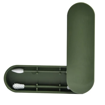 

2pcs Soft Lightweight Double Head Buds Silicone Accessories Portable Cleaning Reusable Sticks Makeup Cotton Swab Delicate