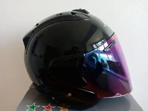 Мотоциклетный шлем с полуоткрытым лицом для мужчин и женщин Casco винтажный мотороллер шлем ретро-шлемы Pare Moto Cascos Para - Цвет: 5