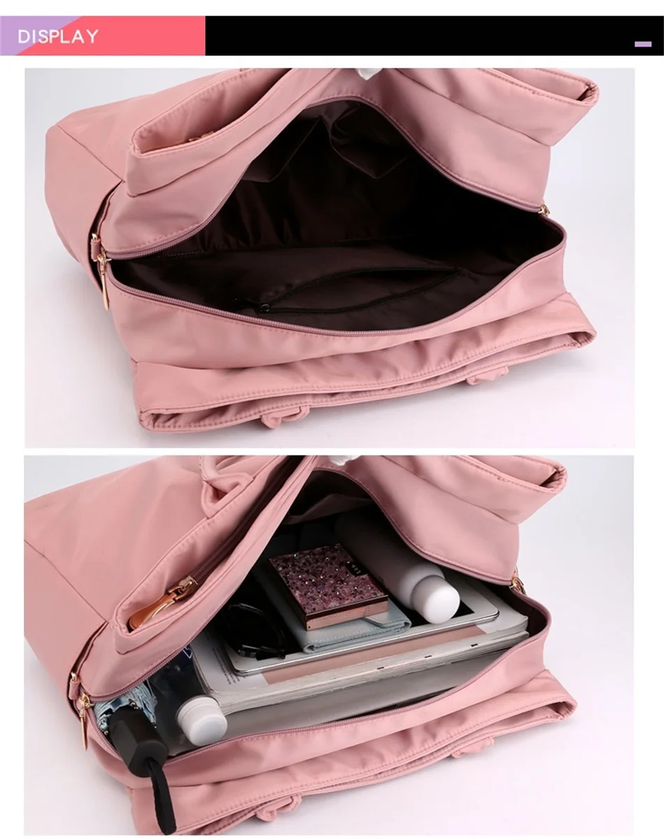 Casual Nylon Cloth One Shoulder Travel Bag Female Fashion Simple Sports Fitness Handbag Large Capacity Solid Color Crossbody Bag