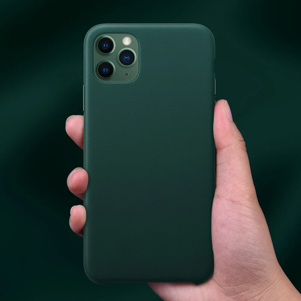 Официальный Оригинальный чехол из воловьей кожи для iPhone 11 Pro Max ручной работы