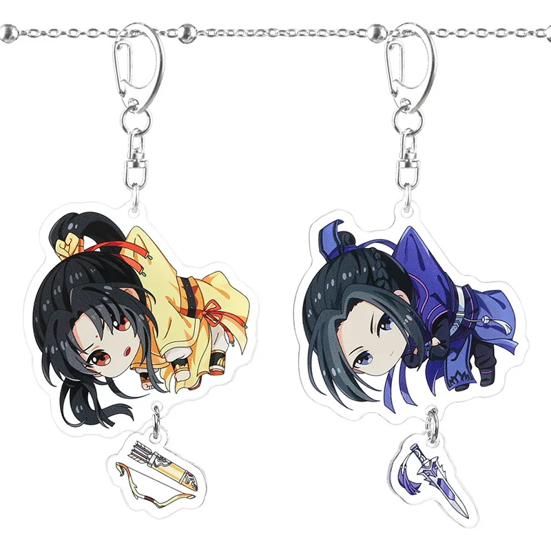 Grandmaster of Demonic Cultivation брелок Lan Wangji Wei Wuxian Jiang Cheng Mo Dao Zu Shi Cute Fuuny мультяшный акриловый брелок