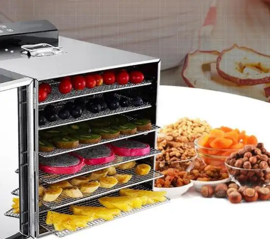 6 layers Fruits Vegetable Herb Drying Machine Snacks Meat Dried Food Dryers raisin maker Stainless steel Food Dehydrator