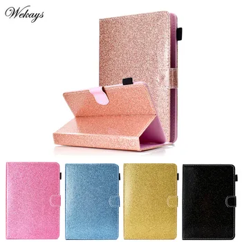 

Wekays Glitter PAD Covers 10 Inch Tablet Protective Case Universal PU Leather Stand Cover Cases For Samsung Amazon Cover Fundas