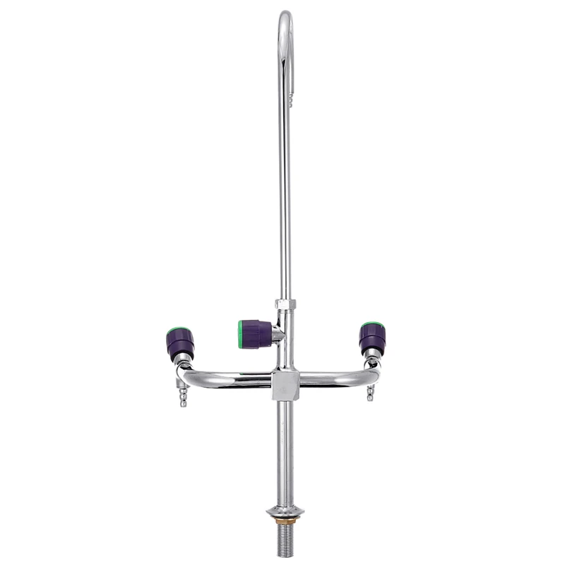 

NEW Laboratory Water Tap Three Ports Single Handle 360 Rotation Mixer Tap Lab Faucet Elbow Medical Faucet Water Mixer Tap