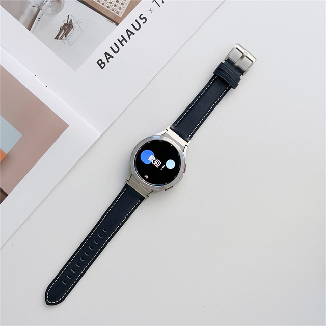 High Quality Leather Slim Watchband For Samsung Galaxy Watch 4 Classic 44MM 40MM 42MM 46MM Vintage Soft Bracelet Band