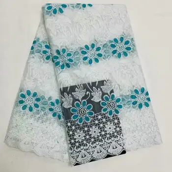 

Swiss lace fabric new fashion African swiss lace fabrics 2020 heavy embroidery Swiss voile lace Nigerian wedding party F3711