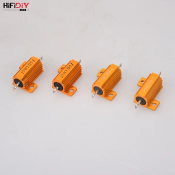 

HIFIDIY LIVE AUDIO Metal Aluminium Housed Shell High Power speaker frequency divider Resistor 25W 2.2 3.3 8.2 24 Ohm DIY parts