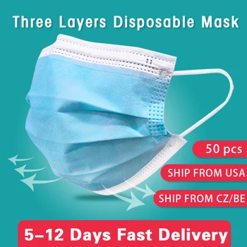 

50pcs 100pcs Disposable Mouth Mask Face Mouth Mask 3 Layers Filter Mask Face Mask Breathing Masks Fast Delivery