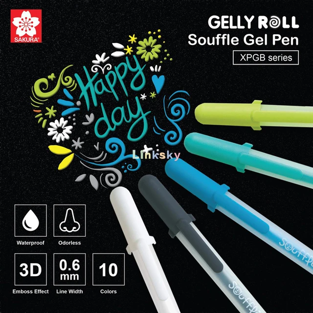 10 Sakura Gelly Roll Pens, Colored, Moonlight 10 Sakura Fine Point