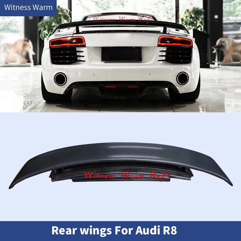 Для R8 car body kit FRP из углеродного волокна спойлер на задний багажник крыло для Audi GT V8
