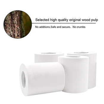 

2rolls/pack 4 Layer Toilet Tissue Home Bath Bathroom Roll Toilet Papers Soft Toilet Paper Skin-friendly Towels