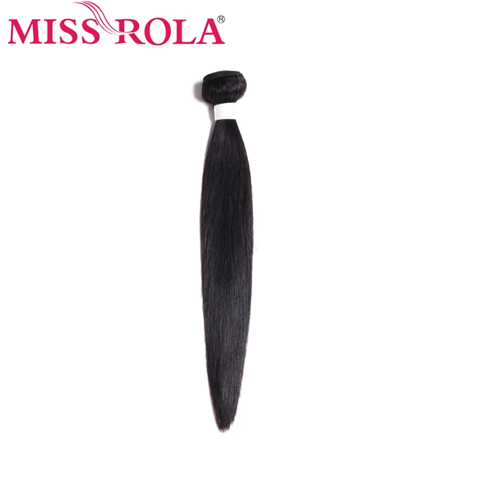 Miss Rola волосы предварительно цветные перуанские прямые волосы переплетения пучки человеческие не Реми волосы для наращивания 4 шт. натуральный черный Haare