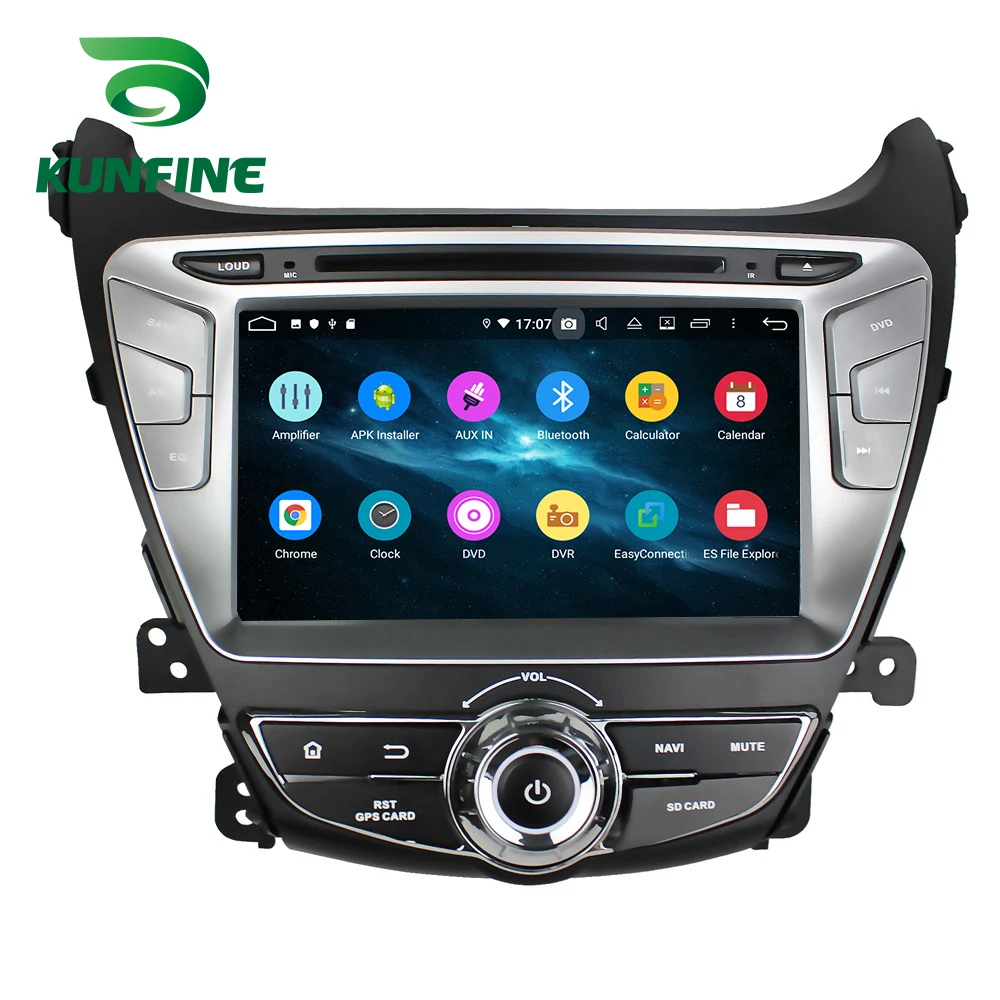 Discount Android 9.0 Octa Core 4GB RAM 64GB Rom Car DVD GPS Multimedia Player Car Stereo for HYUNDAI Elantra 2014 Radio Headunit WIFI 5