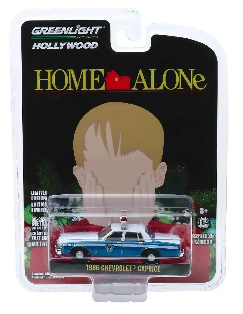 Зеленый светильник 1: 64 1986 Chevy Caprice Wilmette Illinois бутик сплава автомобиля игрушки для детей Модель оригинальная коробка