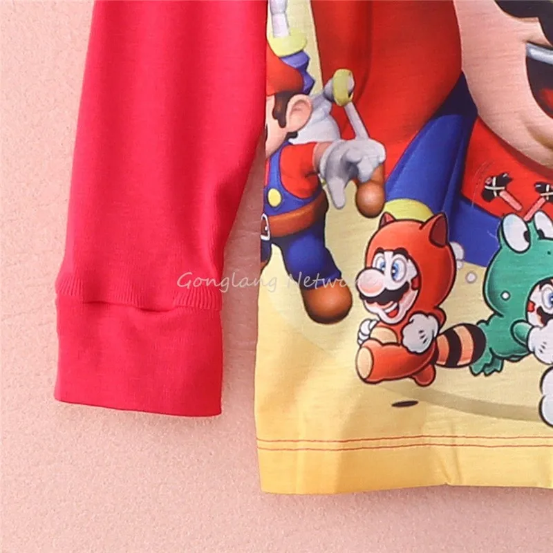 2019-New-Hot-Selling-Baby-Boys-Toddler-Cotton-Pajamas-2PCS-Set-Super-Mario-Cartoon-Print-Sleepwear (3)