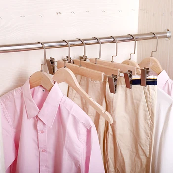 

Cothes Hanger Hangers For Clothes Log Hanger Wooden Adult Skid-Proof Clothing Store Hotel Trousers Hanger Wooden Hanger