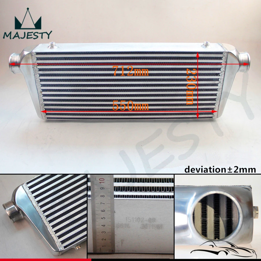 PROD 32656534469 Universal bar plate Intercooler FMIC Aluminum Inter
cooler Inlet / Outlet 2.5"