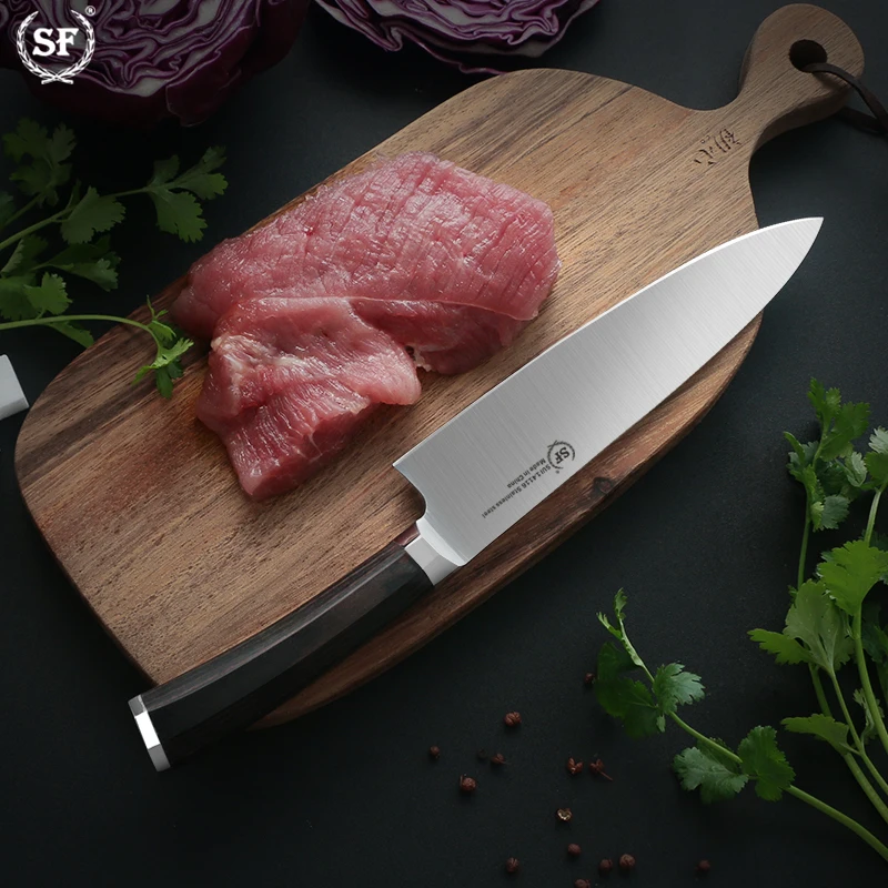 SF Азиатский нож сашими Высокое качество немецкий 1 4116 сталь встроенный
