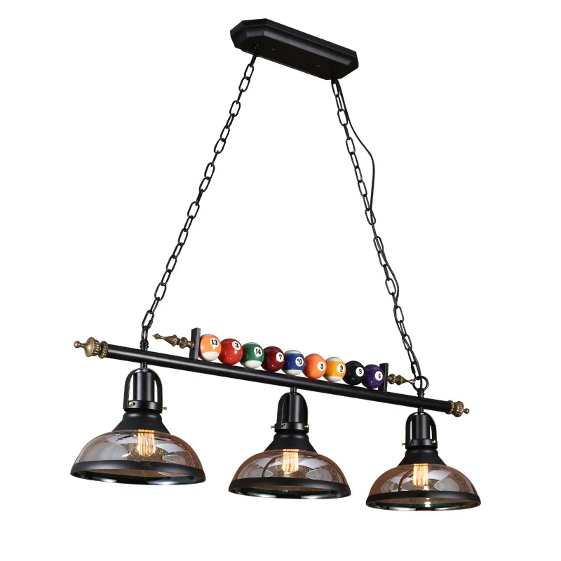 

Retro Industrial Creative billiard Table Pendant Lamp Nordic Decorate Lights LED Pendant Lights Restaurant Bar Cafe Hanging Lamp