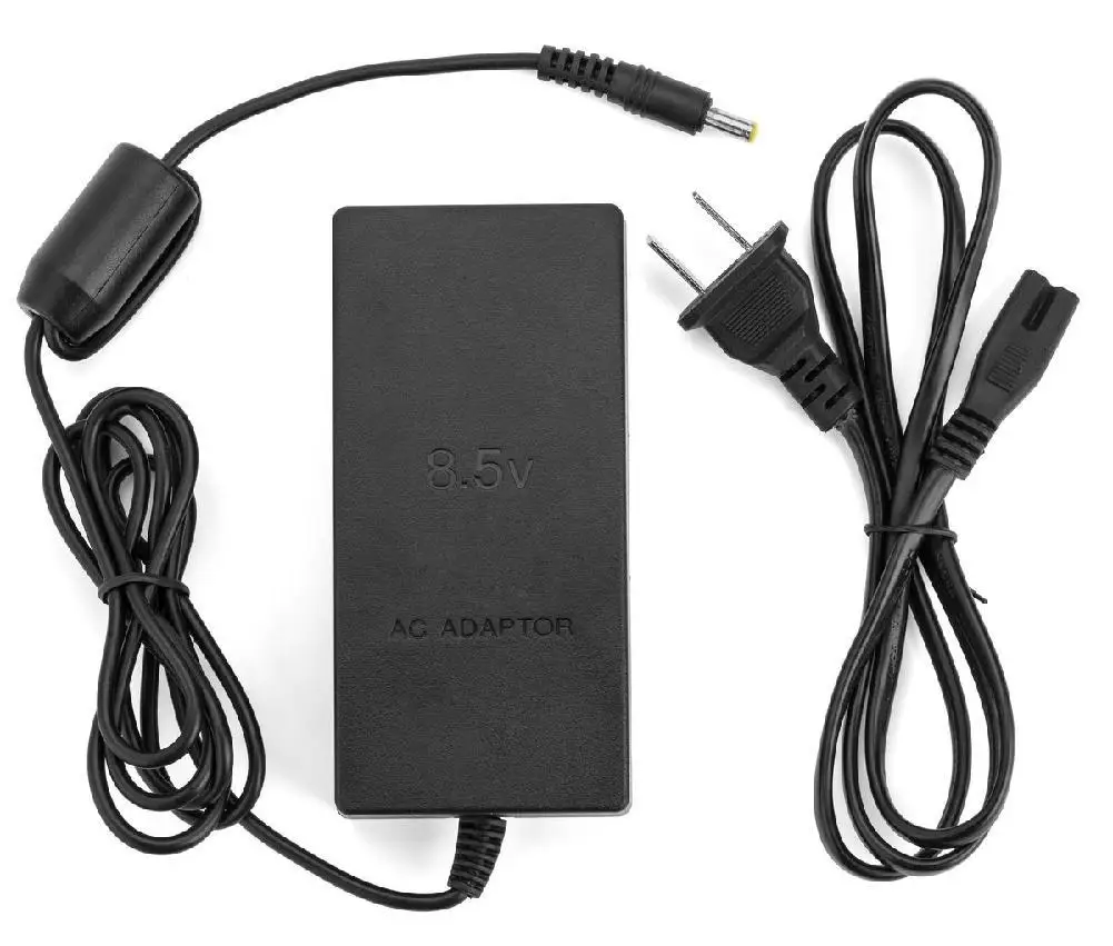 ЕС AC адаптер питания для Sony Playstation 2 PS2 Slim 70000 100 ~ 240 В 50/60 Гц 80 см кабель черный