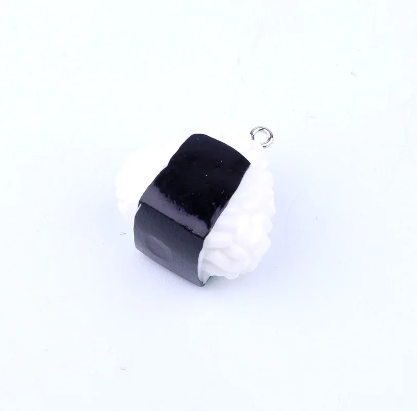 1 Black 5 шт. японские суши рисовый шар Смола амулеты брелок Diy аксессуар для рукоделия имитация питания ожерелье декоративный брелок ювелирные изделия F796 - Окраска металла: 1 Black