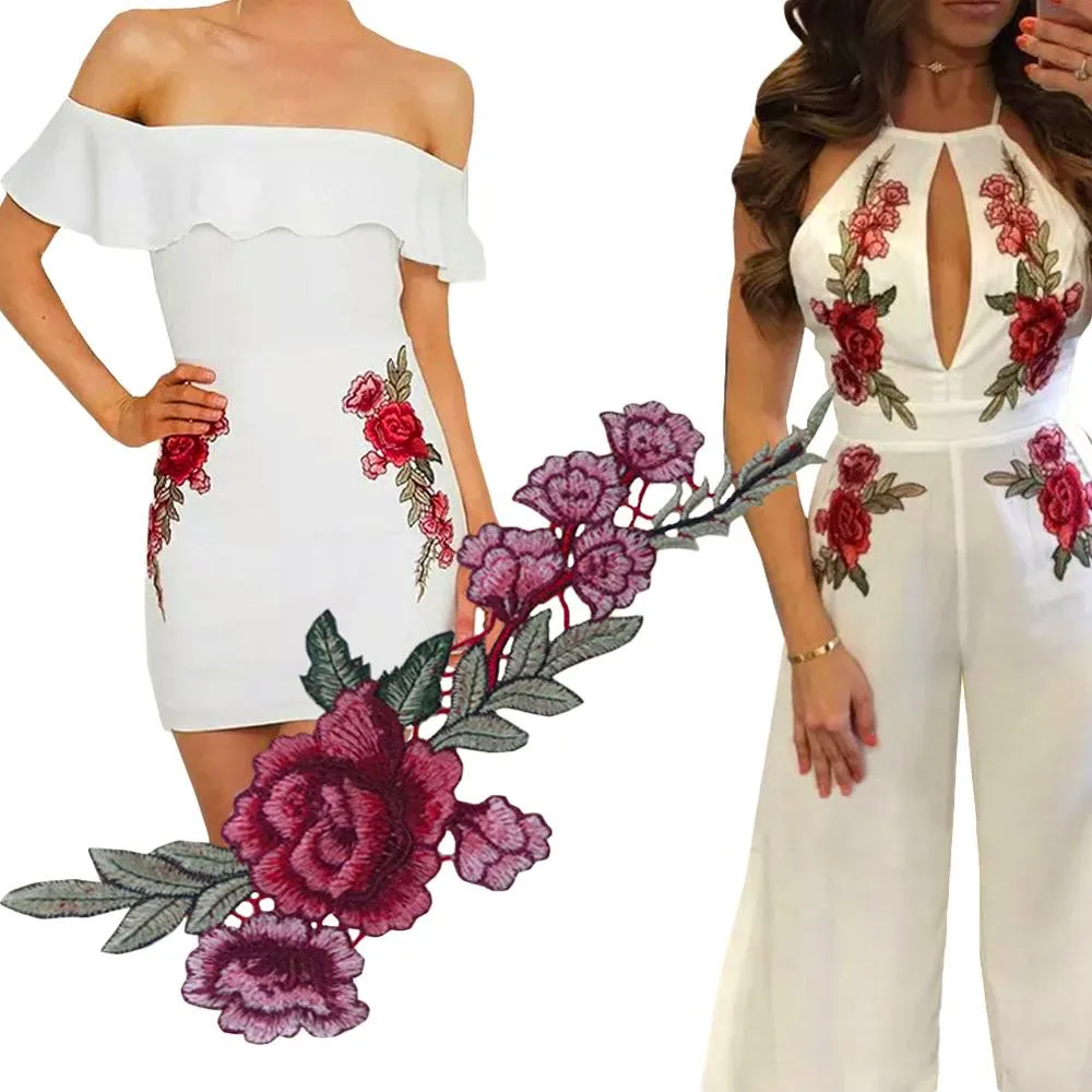 New-Floral-Roses-Butterfly-Flowers-Embroidery-Iron-On-Patches-Applique-Sew-Badge-Craft-Embroidered-DIY-For(2)