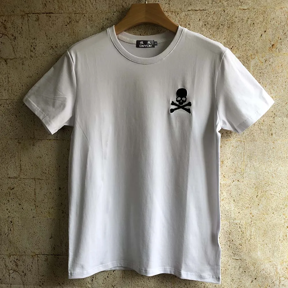Новая модная летняя короткая футболка, Мужская брендовая одежда, хлопковая удобная мужская футболка с вышивкой, мужская одежда DY522056